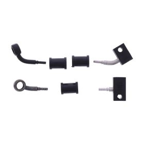 JMP HBF-4017-H-MBK Schwarzes Stahl-Bremsleitungskit 2 für Kawasaki VULCAN 650