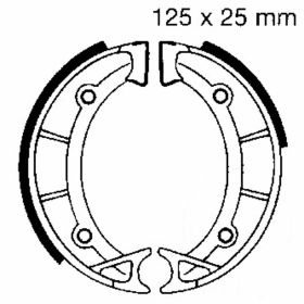 EBC Brake Shoes 805 D.125mm for Aprilia SCARABEO 50 2T TT