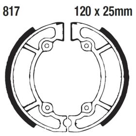 EBC Bremsbeläge mit Federn 817 D.120mm für Aprilia