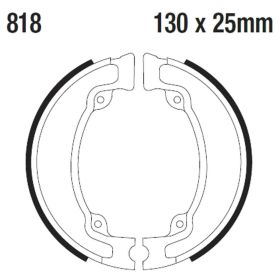 EBC 818 D 130mm Rear Brake Shoes
