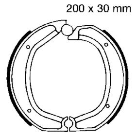 EBC Brake Shoes 860 D.200mm for BMW R