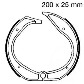 EBC Brake Shoes 861 D.200mm for BMW