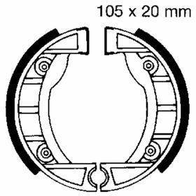 EBC Bremsbeläge mit Federn 909 D.105mm