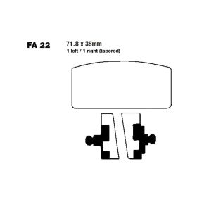 EBC FA022V MOTORCYCLE BRAKE PADS