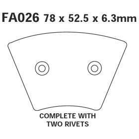 EBC FA026 MOTORCYCLE BRAKE PADS