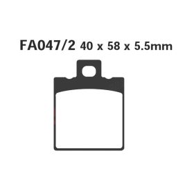PLAQUETTES FREIN MOTO EBC FA047/2R