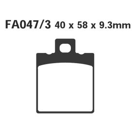 PLAQUETTES FREIN MOTO EBC FA047/3