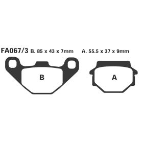 EBC FA067/3 MOTORCYCLE BRAKE PADS
