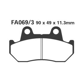 PLAQUETTES FREIN MOTO EBC FA069/3V