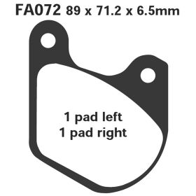 EBC FA072 MOTORCYCLE BRAKE PADS