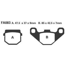 EBC FA083R MOTORCYCLE BRAKE PADS