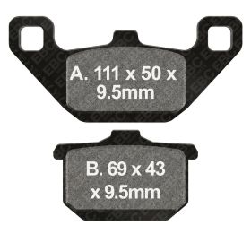 Plaquettes de frein EBC V FA085 en composé semi-sinterré pour Kawasaki