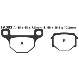 MOTORRAD BREMSBELäGE EBC FA093