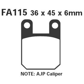 EBC FA115R MOTORCYCLE BRAKE PADS