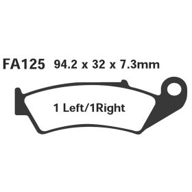 EBC FA125TT MOTORCYCLE BRAKE PADS