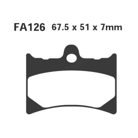 PLAQUETTES FREIN MOTO EBC FA126TT
