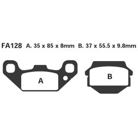 MOTORRAD BREMSBELäGE EBC FA128TT
