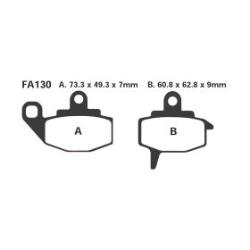 PLAQUETTES FREIN MOTO EBC FA130TT