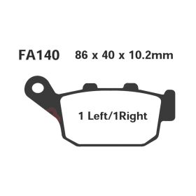 MOTORRAD BREMSBELäGE EBC FA140