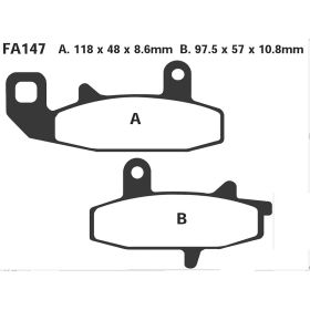 COPPIA PASTIGLIE EBC FA147 SUZUKI 650 DR RSE (SP43A) 1991-1995