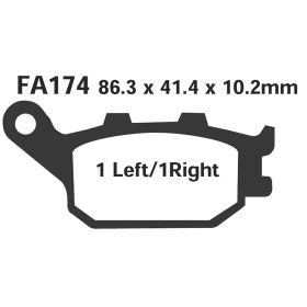 PLAQUETTES FREIN MOTO EBC FA174HH
