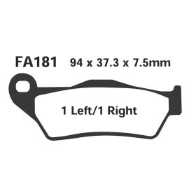 PLAQUETTES FREIN MOTO EBC FA181HH
