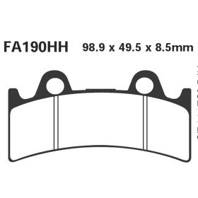 PLAQUETTES FREIN MOTO EBC FA190HH