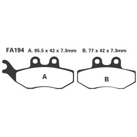 PLAQUETTES FREIN MOTO EBC FA194