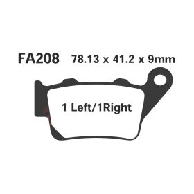 PLAQUETTES FREIN MOTO EBC FA208TT