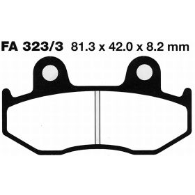 PLAQUETTES FREIN MOTO EBC FA323/3