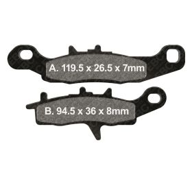 Plaquettes de frein EBC R FA342 en composé fritté