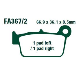 EBC Brake Pads R FA367/2 Sintered Compound for Beta