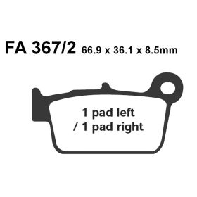 PLAQUETTES FREIN MOTO EBC FA367/2TT