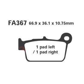 PLAQUETTES FREIN MOTO EBC FA367TT
