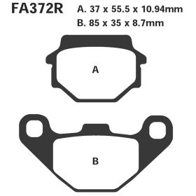 EBC FA372R MOTORCYCLE BRAKE PADS