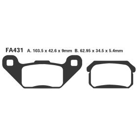 EBC FA431R MOTORCYCLE BRAKE PADS