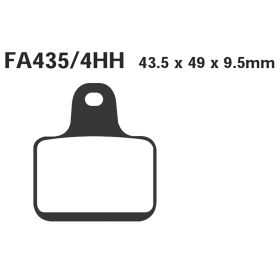 PLAQUETTES FREIN MOTO EBC FA435/4HH
