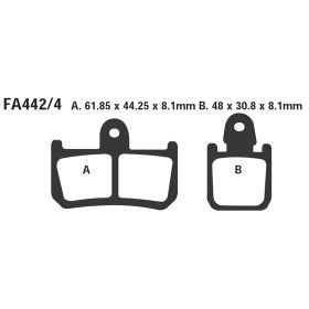 EBC FA442/4HH MOTORCYCLE BRAKE PADS