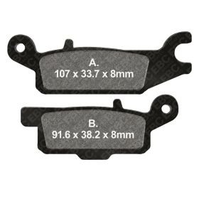 Plaquettes de frein EBC R FA443 en composé fritté pour Yamaha YFM