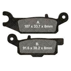 Plaquettes de frein EBC Standard FA444TT pour Yamaha YFM