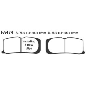 PLAQUETTES FREIN MOTO EBC FA474V