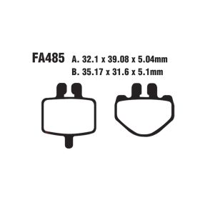 EBC FA485TT MOTORCYCLE BRAKE PADS