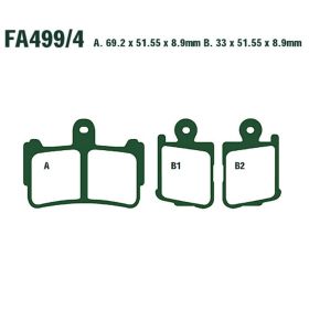 Plaquettes de frein EBC HH FA499/4 en composé fritté pour Honda VFR 1200
