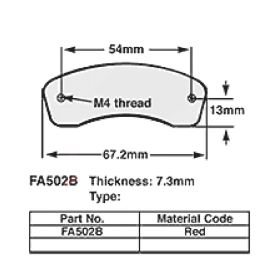 EBC FA502B MOTORCYCLE BRAKE PADS
