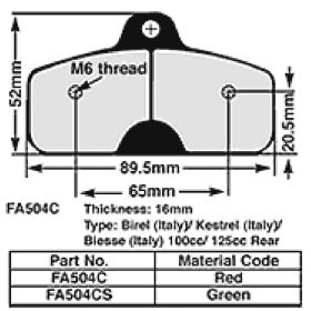 PLAQUETTES FREIN MOTO EBC FA504C