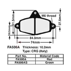 EBC FA506AS MOTORCYCLE BRAKE PADS