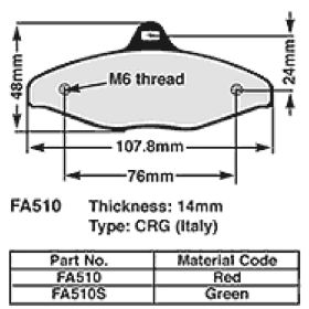 EBC FA510 MOTORCYCLE BRAKE PADS