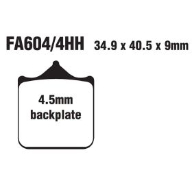 EBC FA604/4HH MOTORCYCLE BRAKE PADS