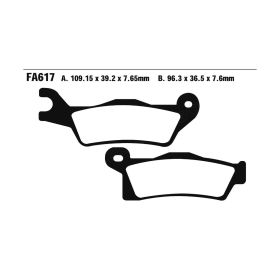 EBC FA617R MOTORCYCLE BRAKE PADS