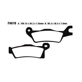 MOTORRAD BREMSBELäGE EBC FA618TT